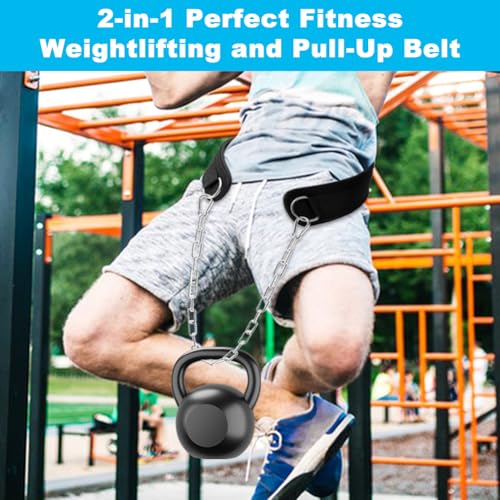 Dip Belt for Weightlifting,Weighted Pull Ups Belt with Chain,Weightlifting Belts for Men Women,Gym Workout Waist DipBelt for Weight Lifting,Squat,Training,Fitness Weight Belts