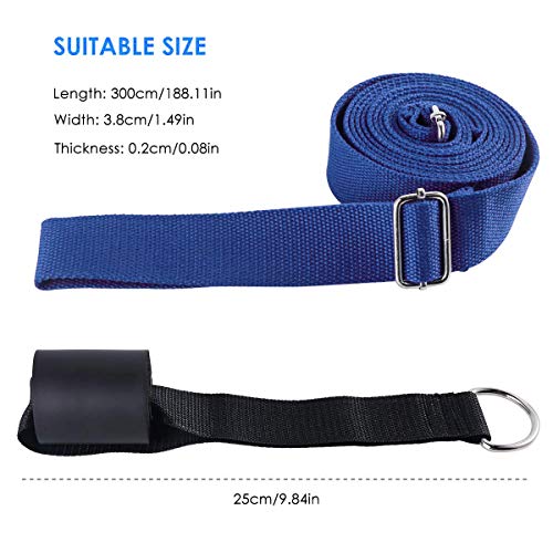 Leg Stretcher, Door Flexibility & Stretching Leg Strap - Great for Ballet Cheer Dance Gymnastics or Any Sport Leg Stretcher Door Flexibility Trainer Premium Stretching Equipment - color: Dark Blue