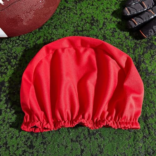 Ramede Football Helmet Covers for Practice Scrimmage Cap Helmet Cover Scrimmage Cap for Youth Adult Football Hockey Training Accessories 10.4 Inch in Diameter - color: Red, size: Regular Style