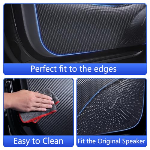 Car Door Anti Kick Pad for Toyota RAV4 2019 2020 2021 2022 2023 2024 2025 Hybrid Prime Accessories Carbon Fiber Style Leather Sticker Door Sill Protector Cover Edge Guard Side Mat Interior Dirty