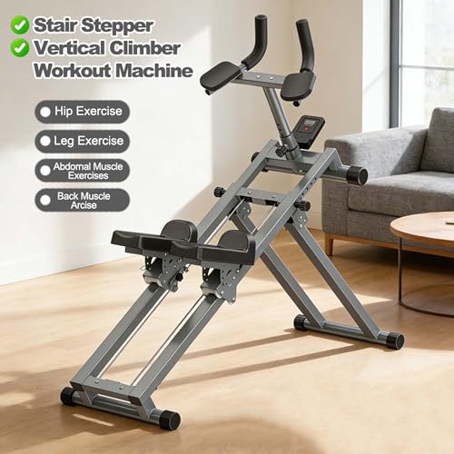 3-in-1 Spine Twist Stretcher & Stair Stepper & Waist Trainer, Multifunctional Trainer Adjustable Back Stretcher Machine for Lower Back Exercise, Core Activation & Full-Body Workout - color: Grey
