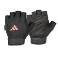 adidas Essential Training & Weightlifting Gloves, Fingerless Workout Gloves - color: Pink, size: Small