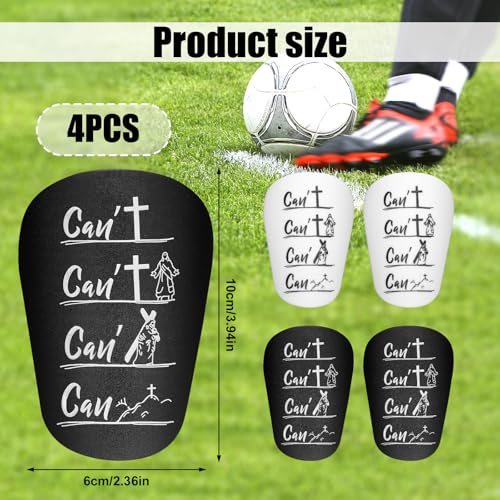 Miniature Shin Guards, PBT and EVA Material Soccer Shin Pads Mini Guards Soccer Black White Small Football Equipment for Teenagers Adults - color: White + black, size: 10*6cm