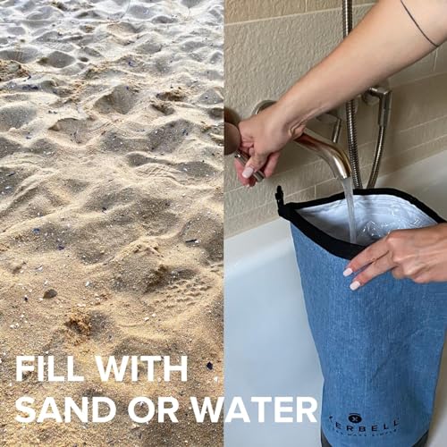 Foldable Adjustable Kettlebell 4-30lbs – Portable Water Sandbag Functional Strength Tool – Soft Floor-Friendly Mobility Gear for Home Gym Travel – Leak-Resistant Load with Internal Scale - color: Sand