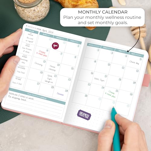 Clever Fox Food Journal Pocket - Daily Food Diary, Meal Planner to Track Calories & Nutrients, Weight Loss Tracker Notebook, 4x5.5” (Light Pink) - color: Light Pink, size: Pocket (4.0'' x 5.5'')