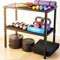 Commercial Heavy Duty Dumbbell/Kettlebell Rack Stand 500-800LBS | Heavy Duty One-Piece Welded Frame, Anti-Tip Non-Slip Base, Easy 6-Part 10-Min Assembly, Fitness Gear Storage for Garage - style: New-2-Tier Large Capacity Dumbbell Rack - Black