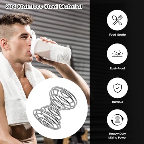 SNAIL GARDEN Hourglass-Shaped Shaker Ball for Smoother Mixing, Heavy Duty 20g Stainless Steel Blender Ball for Fast Mixing, 6PCS Mixing Balls for Shaker Bottles and Liquid Mixing