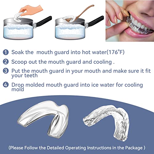 Clear 4 Pack Kids Mouth Guard for Protection, Small Size