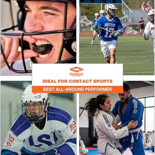 Shock Doctor Nano Double Mouthguard, Protects Upper and Lower Teeth, Youth & Adult available - color: White, size: Adult