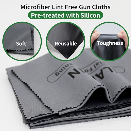 Silicon Gun Cloth 10Pack 12'' ×12'' Gun Cleaning Cloths Lint Free - Gun Cleaning Wipes with Silicon Gray Gun Cleaning Rags for Gun Cleaning/Polishing Silicon Rags