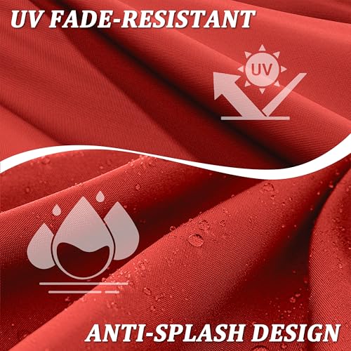Premium Outdoor Bench Cushions for Patio Furniture 3.5inches Memory Foam Bench Cushion Waterproof Fade Resistant Porch Swing Cushions with Straps 36×18 Inch Red - color: Red, size: 36'' x 18'' x 3.5''