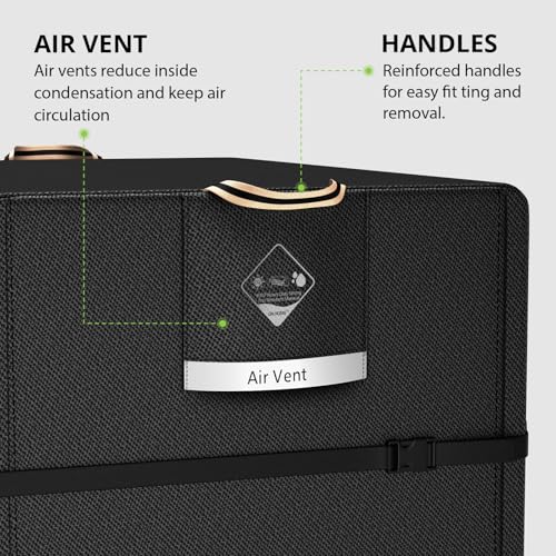 QH.HOME Waterproof Generator Cover 32x24x24 inch ,900D Heavy Duty Oxford with Secure Windproof Buckle- for Most Generators 5000-10000 Watt, Black - size: 32"(L) x 24"(W) x 24"(H)