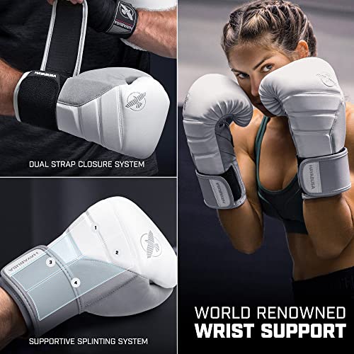 Hayabusa T3 Boxing Gloves - Sparring | Sparring Gloves, Muay Thai Gloves, Kickboxing Gloves, Heavy Bag Gloves, Boxing Gloves for Men and Women, Boxing Gloves - color: White/Grey, size: 12oz