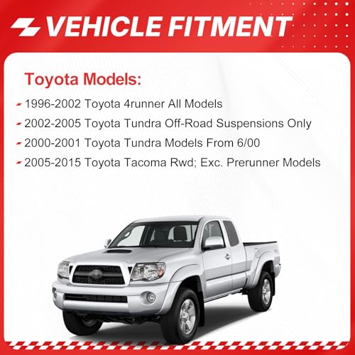 K90681 Zinc-Nickel Alloy Front Sway Bar End Link Stabilizer Bar Link Kit for 1996-2002 Toyota 4RUNNER,2005-2015 Toyota Tacoma,2000-2005 Toyota Tundra Replaces# 48820-50011 48820-34020 48820-35030 - color: K90681, size: Sway Bar Links