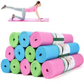 Amylove 12 Pieces Yoga Mats Bulk 68x24x0.12 Inch Exercise Non Slip Fitness Workout Mats for Women Men Home Workout Gym Yoga - color: Green, Pink, Light Blue