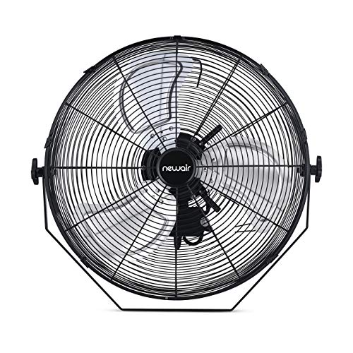 NewAir 18” High Velocity Wall Mounted Fan | Industrial Grade with 3,000 CFM Airflow, 3 Speeds and Heavy-Duty Metal Blades | Fan for Bedroom Garage, Gym & Home Use