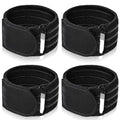 Elastic Ankle Straps Cycling Pant Leg Straps Adjustable Safety Band Boot Blousers for Climbing Fishing Outdoor Sport - color: Black