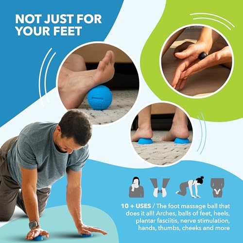RAD The Original Neuro Ball – Foot Roller & Textured Massage Ball for Myofascial Release, Plantar Fasciitis, Hands & Face – Spiky Therapy Tool for Muscle Relief - style: Neuro Ball