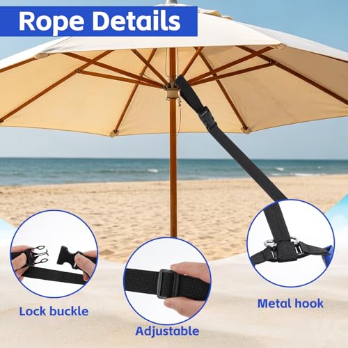 2 Pack 10L Beach Umbrella Weight Sand Bags 500D PVC Heavy Duty Sun Umbrella Sand Anchor Portable Fillable Summer Sunshade Canopy Tent Sandbag Stand Holder for Outdoor High Wind Resistant