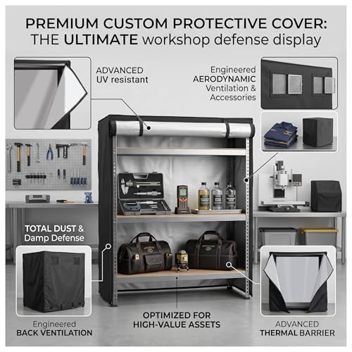 Custom Size Dust Cover Made to Measure Heavy-Duty 600D Waterproof Exterior Covers with Personalized Text or Logo for Furniture & Equipment, Patio Furniture, Tools (Industrial Dust Protection) - color: Industrial Dust Protection