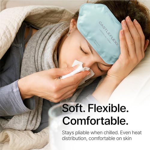 CastleFlexx Dual Hot & Cold Therapy Packs | Gel-Free, Flexible & Reusable for Neck, Shoulders, Joints & Muscles | Microwave & Freezer Safe | Ideal for Daily Relief - Ocean - color: Ocean