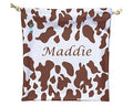 Bitt Sportswear Personalized Gymnastics Grip Bag in Cow Print with Crystals Options (Brown Cow Print) - color: Brown Cow Print