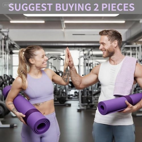 Yoga Mat Carrier Strap, Adjustable Thick Straps Sling for Carrying Large Mats, Stretching Band - color: Slap Band Purple