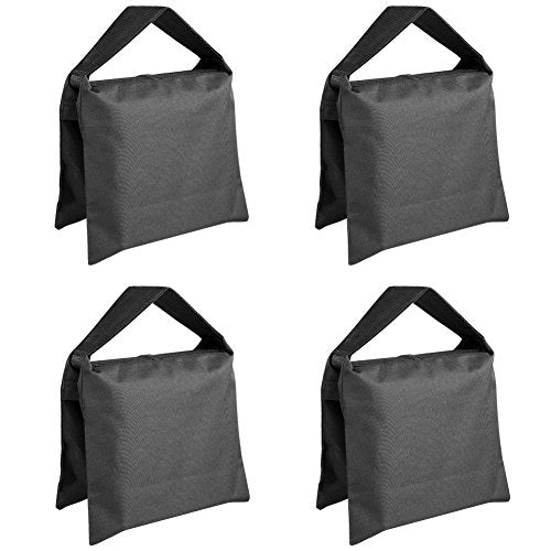 NEEWER Sandbags for Photography, 4 Pack Black Sand Bags for Weight Heavy Duty Sandbag for Light Stands Boom Arms Tripods