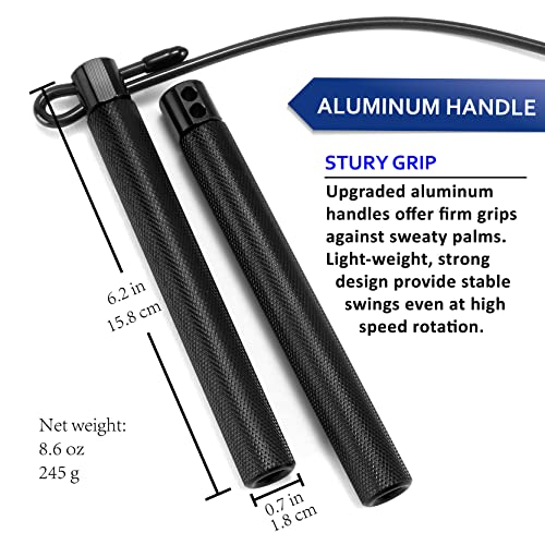 HUEY Professional Racing Speed Jump Rope - Boxer Verified - High Speed Ball Bearings