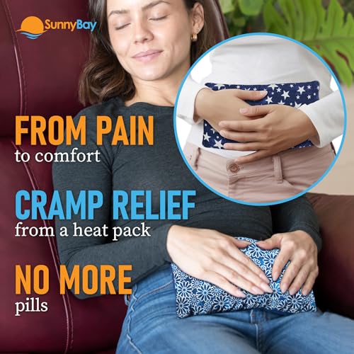 SunnyBay Small Microwave Heating Pad, Microwavable Versatile Cold/Heated Neck and Shoulder Wrap for Back Pain and More, Moist Heat Cotton-Fleece Pad, 6x11 Inches, Blue Star and Royal Flower, Pack of 2 - color: Pack of 2 - Blue Star and Royal Flower