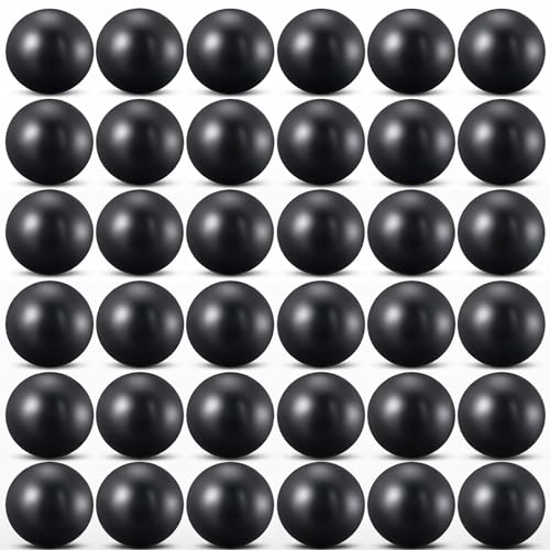 Outus 40 Pcs 9 Inch Exercise Pilates Ball Therapy Core Yoga Mini Balls for Stability Barre Training Stretching Physical Posture Training Gym Fitness Workout with Inflation Tube, Black