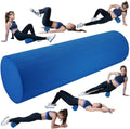 High-Density Foam Roller for Muscle Recovery & Massage, 13" x 3.75" EVA Firm Roller for Warm-Up/Cooldown, Yoga & Pilates, Includes Carry Case (Blue) - color: Blue