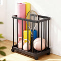 Multifunctional Storage Basket with Wheels (1pc) Modern Movable Organizer Bin, Suitable for Storing Various, Shelf Baskets-Large Capacity Yoga Mat Storage Basket with Wheels
