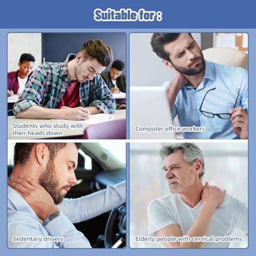 Cervical Neck Traction Device, Adjustable Air Pump Inflatable, Built-in 8 Airbag, Neck Stretcher for Cervical Pain Relief and Relaxation, Easy to Wear for Home Use