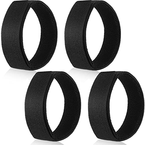 JaGely 2 Pairs Black Boot Blousers Elastic Boot Straps Bands Blousing Straps Ankle Hook and Loop for Hunting Hiking Cycling - size: 2.5 cm *30 cm