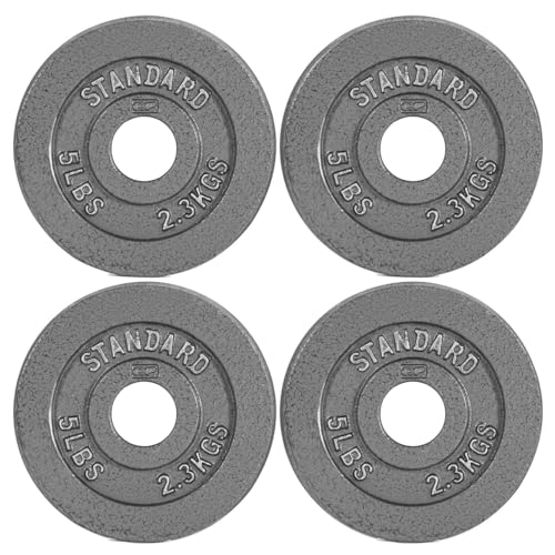 CAP Barbell 2-Inch Olympic Weight Plate | Multiple Options - size: 5 lb - Set of 4, style: Classic - Grey