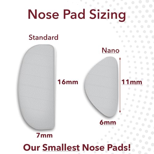 Setex Gecko Grip Nano 0.6mm Anti Slip Eyeglass Nose Pads, (5 Clear Pair), Smallest and Thinnest Size Available, USA Made, 2000 Innovative Microstructured Fibers per Pad, 0.6mm x 6mm x 11mm - color: 5 Clear Pairs
