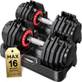Rendpas Adjustable Dumbbells Set 25/55/80lbs, 10-in-1/16-in-1 Free Weights Set, 1-Second Quick Adjust,Space-Saving Home Gym Strength Training for Men Women - size: 80LBS Pair-16 Weights