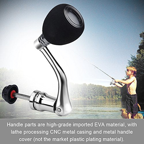 Tbest Fishing Spinning Reel Handle Metal Rocker Arm Reel Replacement Power Handle Grip - color: Gold, size: Medium
