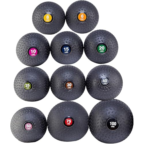Fitvids Slam Medicine Wall Balls Workout Exercise Fitness Weighted Balls for Cross Training, Strength and Conditioning Exercises, Cardio and Core Workouts - style: 15 Pounds