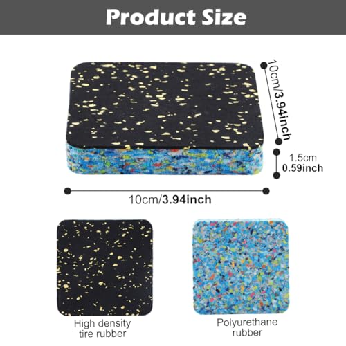6Pcs Treadmill Mat Pads,Anti-Vibration Pads,4x4" High Density Rubber Shock Absorbing Washer Pads,Non-Skid Protector Mat,Reduc Noise,for Washing Machine Dryer Treadmill Compressor Furniture