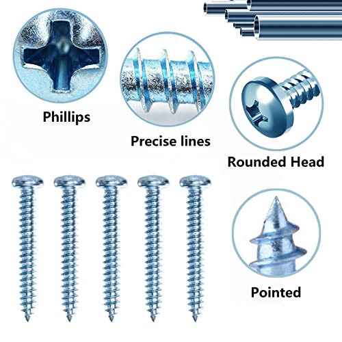 Metal No Pre-Drill Self Drilling Wall Anchors and Screws for Drywall | 25 Hollow Drywall Anchors and 25 #8 1-1/4'' Screw, for Drywall, Plaster, Sheetrock Hanging and Mounting Holds Upto 75lbs