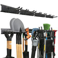 TIDYME Garage Tool Organizer Wall Mount - 64 inches - Sturdy Storage Rack with Adjustable Hooks, Anti-Rust - Easy Installation, 400lbs Capacity - Garden Tool Organizer (04 Racks & 08 Hooks) - size: 64" Carbon Steel with 4 Racks & 8 Hooks