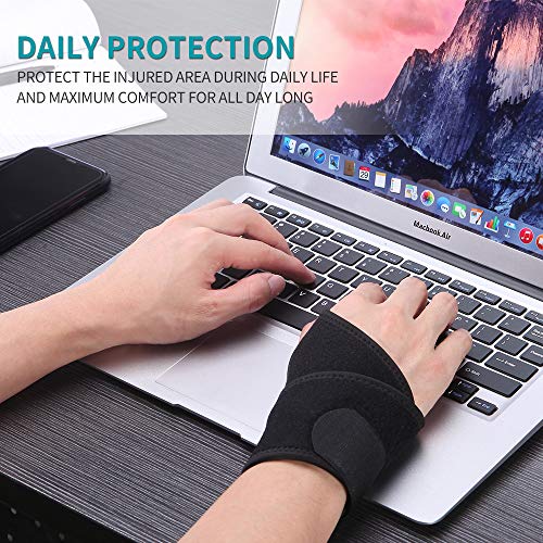 Wrist Brace for Carpal Tunnel, Breathable and Adjustable Wrist Support Brace for Arthritis and Tendinitis, Wrist Compression Wrap for Pain Relief, One Size Fits Left or Right Hand – Single - color: Blue