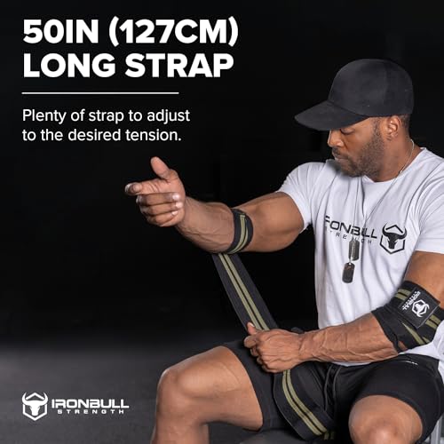 Elbow Wraps for Weightlifting (1 Pair) - 50" Elastic Elbow Braces for Weight Lifting - Elbow Support for Bench Press, Powerlifting, Fitness, & Gym Workout - Gym Elbow Straps Weightlifting - Elbow Compression Strap Brace - color: Black/Green