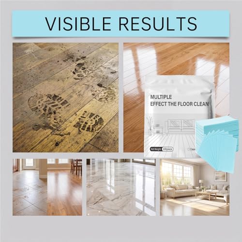 Multiple Effect The Floor Clean, 100 Piece Floor Cleaning Tablets, Multi-Effect Floors Cleaning Tablets, For Hardwood Laminate,Tile Walls Bathrooms & Kitchen,Offices (200PC) - color: 200PC
