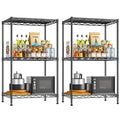 DurayLoly 3 Tier Metal Wire Storage Shelves,Adjustable Small Wire Shelving Unit,Utility Storage Rack for Kitchen,Bedroom,Laundry Room,Pantry & Office,17.7”Wx11.8”Dx35.4”H,Black,2pc - size: Black-17.7”W × 11.8”D × 35.4”H（2P）