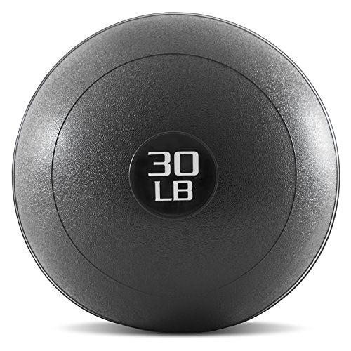 ProsourceFit Slam Medicine Balls 5, 10, 15, 20, 25, 30, 50lbs Smooth and Tread Textured Grip Dead Weight Balls for Strength and Conditioning Exercises, Cardio and Core Workouts - color: Classic - Black, size: 30 LB