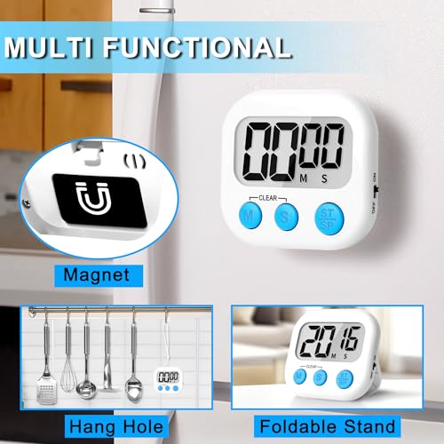 ZILLEEN Classroom Timer for Kids Teachers 2 Pack Digital Timers, Black & White - color: Black & White