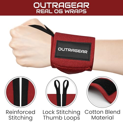 18" OG-Grade Wrist Wraps for Weightlifting – Heavy Duty Wrist Support with Thumb Loop & Lockdown Strap – Wrist Straps for Powerlifting, Bench Press & Gym Training - style: Viva Her